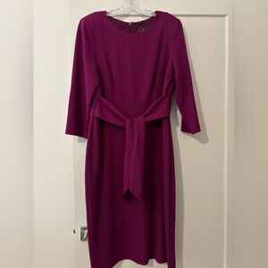 Adrianna Papell Magenta Long Sleeve Dress
